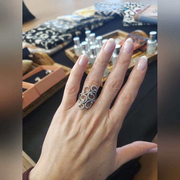 Sterling silver with zirconia ring,women's jewelry - Picture 1 of 7